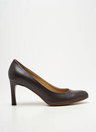 Pantofi cu toc țesătură satinată toc de 7 la 9 cm maro JIL SANDER femme