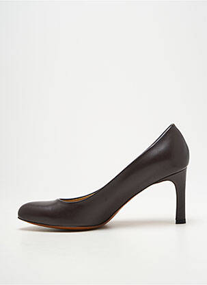 Pantofi cu toc țesătură satinată toc de 7 la 9 cm maro JIL SANDER femeie
