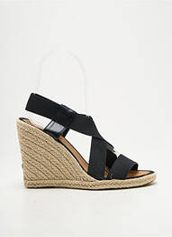 Sandale/pantofi decupați toc platformă toc de 7 la 9 cm negru CASTELLER femme