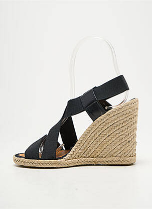 Sandale/pantofi decupați toc platformă toc de 7 la 9 cm negru CASTELLER femeie