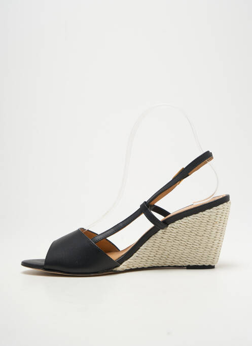 Sandale/pantofi decupați material neted toc de 7 la 9 cm negru REVE D'UN JOUR femme