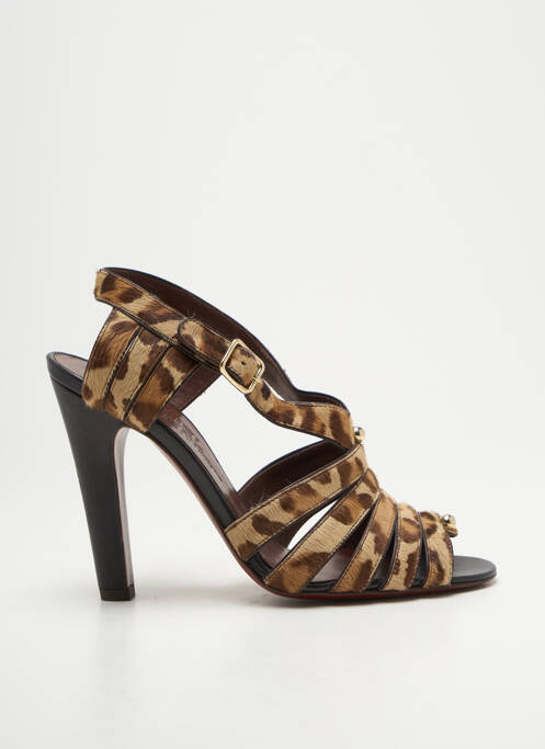 Sandale/Pantofi decupați maro MICHEL VIVIEN femeie