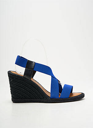 Sandale/pantofi decupați toc platformă toc de 7 la 9 cm albastru CASTELLER femeie