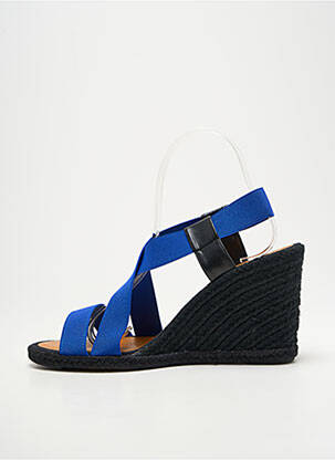 Sandale/pantofi decupați toc platformă toc de 7 la 9 cm albastru CASTELLER femeie