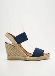 Sandale/pantofi decupați toc platformă toc de 7 la 9 cm albastru CASTELLER femme