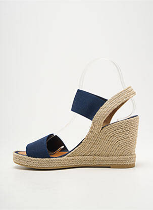 Sandale/pantofi decupați toc platformă toc de 7 la 9 cm albastru CASTELLER femeie