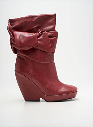Botine/ghete țesătură satinată toc înalt de 10cm și mai mult roșu MARC BY MARC JACOBS femeie