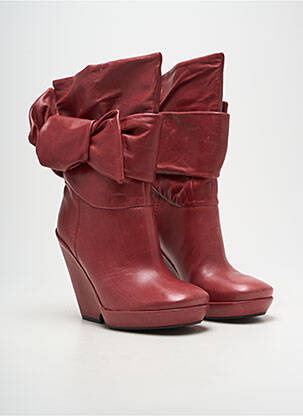 Botine/ghete țesătură satinată toc înalt de 10cm și mai mult roșu MARC BY MARC JACOBS femeie