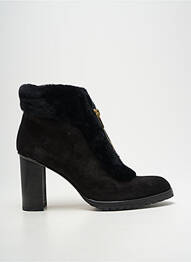Botine/ghete nubuc toc de 7 la 9 cm negru SARAH FLINT femeie