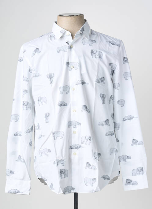 Cămașă cu mâneci lungi alb HUGO BOSS bărbat