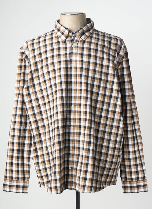 Cămașă cu mâneci lungi maro HUGO BOSS bărbat