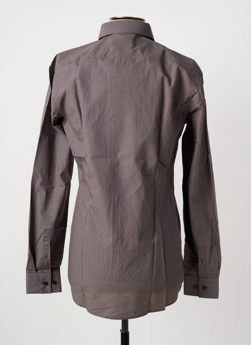 Cămașă cu mâneci lungi maro HUGO BOSS bărbat