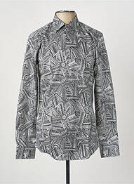 Cămașă cu mâneci lungi imprimeu fantezie negru HUGO BOSS homme