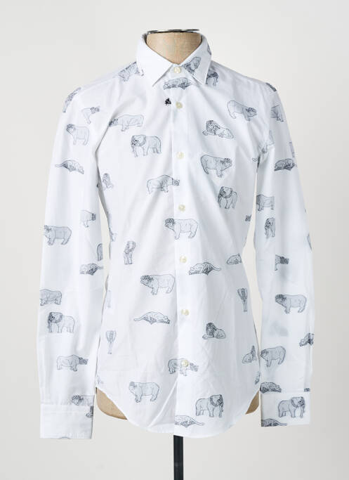 Cămașă cu mâneci lungi alb HUGO BOSS bărbat