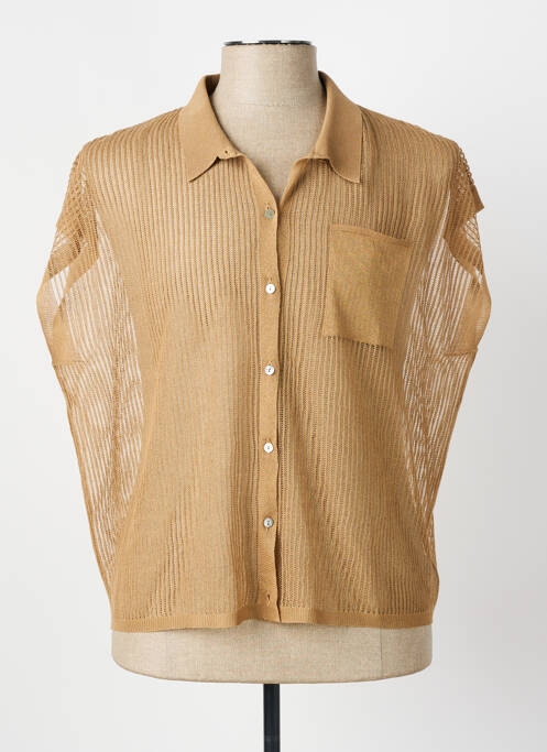 Vestă cu mâneci scurte maro MONTAGUT bărbat