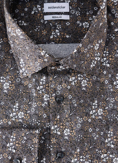 Cămașă cu mâneci lungi gri SEIDEN STICKER bărbat