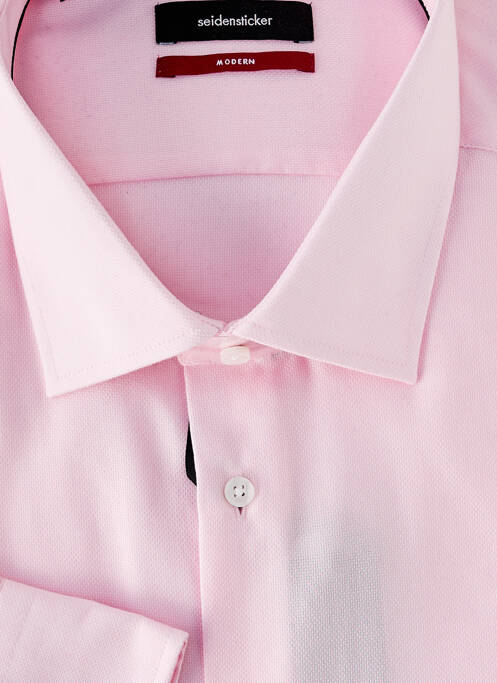 Cămașă cu mâneci lungi roz SEIDEN STICKER bărbat