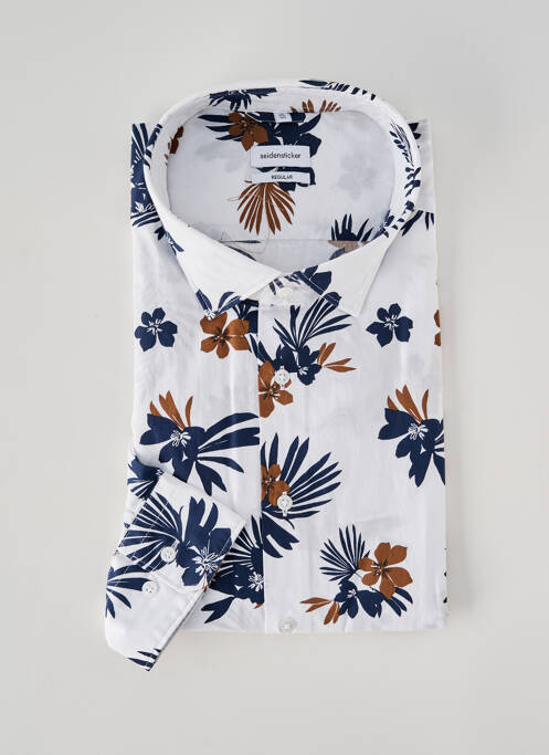 Cămașă cu mâneci lungi alb SEIDEN STICKER bărbat