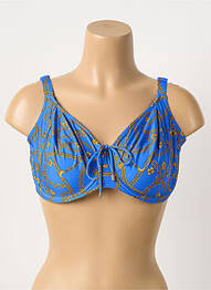 Sutien de costum de baie elasticitate sutien balconet cu decolteu înalt albastru PRIMADONNA femeie