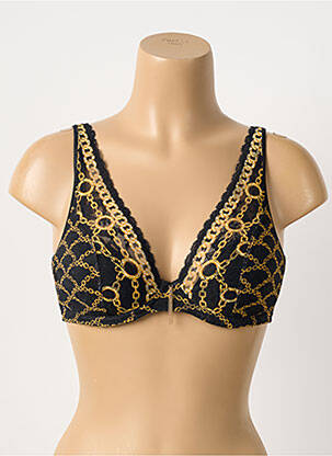 Sutien efect material satinat top sutien modelat negru PRIMADONNA femeie