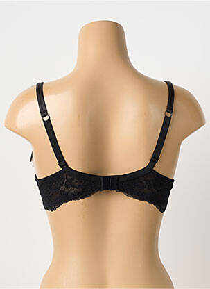 Sutien efect material satinat top sutien push-up negru AMBRA femeie
