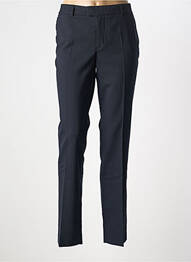 Pantalon chino închidere cu fermoar sub clapetă cu cârlig talie înaltă albastru LEON & HARPER femme