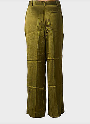 Pantalon drept talie cu cleme mărime normală verde HOD femeie