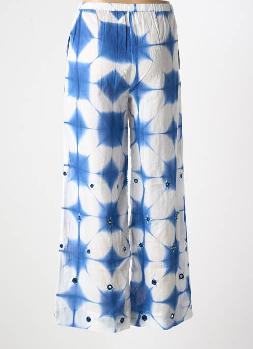 Pantalon larg țesătură poplin mărime normală albastru V.DE.VINSTER femme