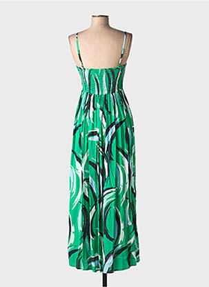 Rochie midi imprimeu fantezie bretele subțiri verde ESSENTIEL ANTWERP femeie