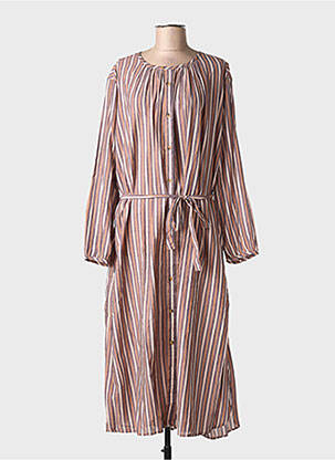 Rochie midi mâneci lungi mâneci lungi maro LEON & HARPER femeie