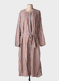 Rochie midi mâneci lungi mâneci lungi maro LEON & HARPER femeie