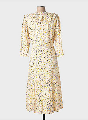 Rochie midi mâneci 3/4 mâneci 3/4 bej BA&SH femeie