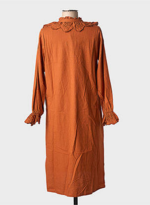Rochie midi mâneci lungi mâneci lungi maro MARLO femeie