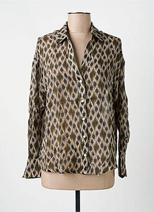 Cămașă imprimeu fantezie mâneci lungi verde DIEGA femme