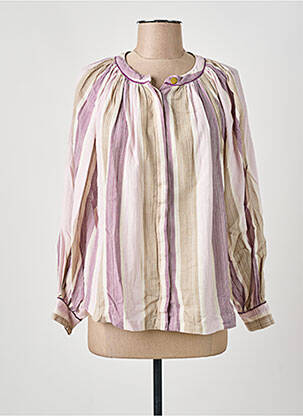 Cămașă țesătură crep mâneci lungi violet BELLE PIÈCE femeie