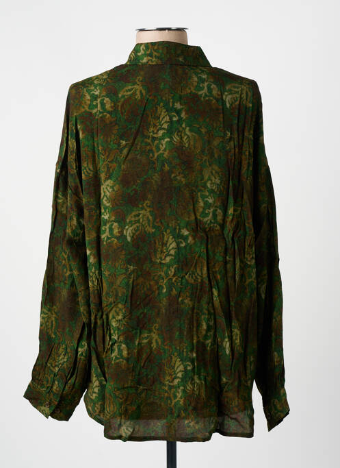 Cămașă imprimeu fantezie mâneci lungi verde HOD femme