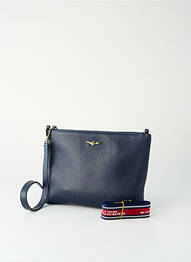 Plic efect material satinat albastru AERONAUTICA femme