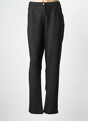 Pantalon drept închidere cu fermoar sub clapetă cu nasturi negru WEINBERG femeie