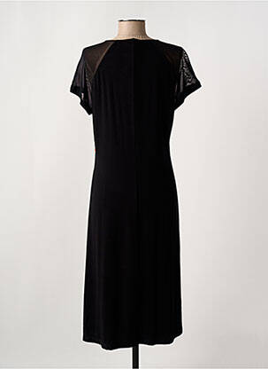 Rochie midi imprimeu fantezie mâneci scurte negru PAUPORTÉ femeie