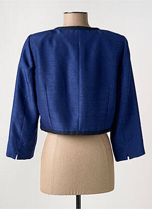 Bolero efect material satinat albastru PAUPORTÉ femeie
