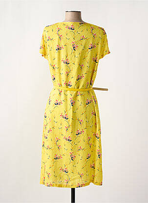 Rochie midi imprimeu floral mâneci scurte galben WEINBERG femeie