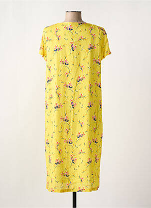 Rochie midi imprimeu floral mâneci scurte galben WEINBERG femeie