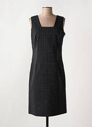 Rochie midi imprimeu fantezie fără mâneci negru TERRE DE FÉES femme