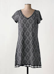Rochie midi imprimeu fantezie mâneci scurte negru HATLEY femeie