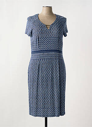 Rochie midi mâneci scurte mâneci scurte albastru PAUPORTÉ femeie
