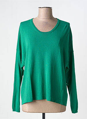 Pulover guler rotund mâneci lungi verde FLOOR femeie