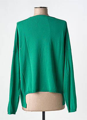 Pulover guler rotund mâneci lungi verde FLOOR femeie