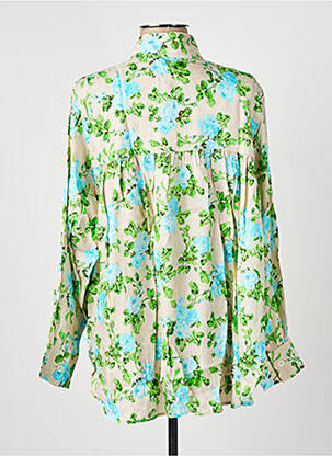 Cămașă imprimeu floral mâneci lungi verde BELLEROSE femeie
