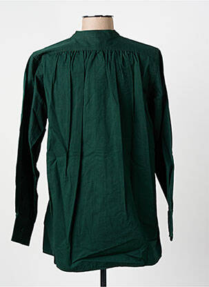 Bluză țesătură poplin mâneci lungi verde LAURENCE BRAS femeie