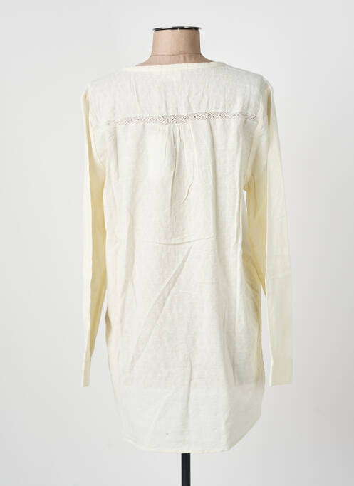 Tunică mâneci lungi țesătură crep bej HARTFORD femme